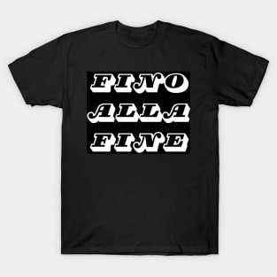 Fino alla fine Juventus motto T-Shirt